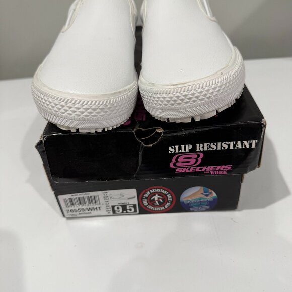 Skecher / Brogna Work Slip-On / White / Size 9.5 - Picture 1 of 7